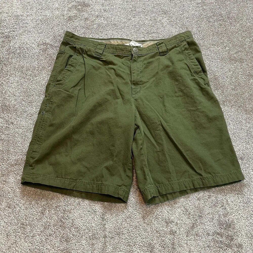 Columbia Chino Shorts Mens 38 Green Cotton Outdoor hiking Adult 11